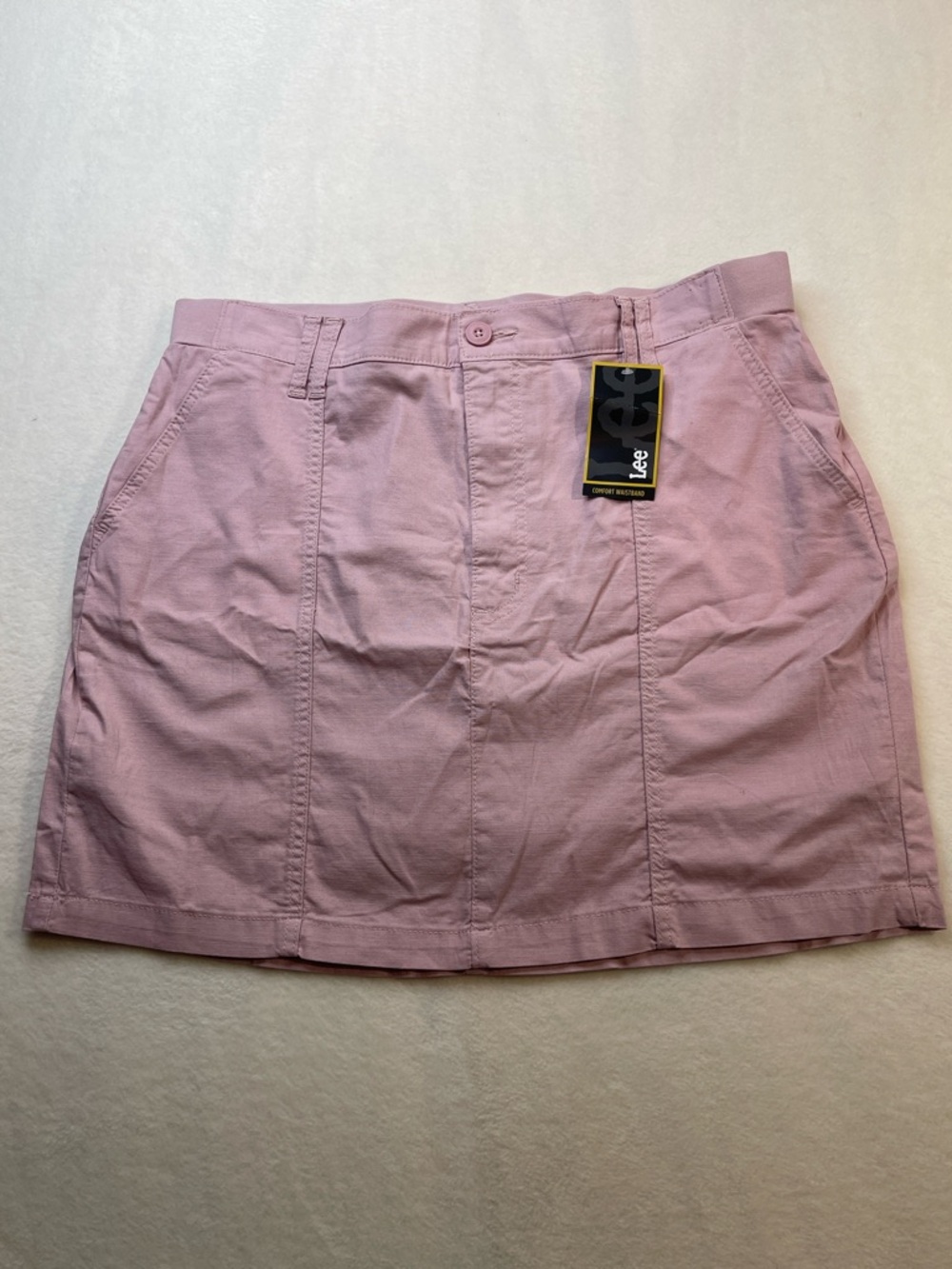 Lee Light Pink Mini Skirt WITH BUILT IN PANTIES SIZE 18